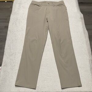Lululemon Classic Fit Pants 33x29.5 Carbon Dust Chino Warpstreme